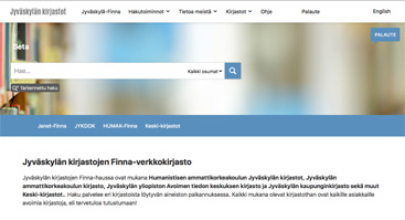 jyvaskyla.finna.fi skärmbild