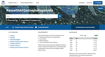 kansalliskirjasto.finna.fi kuvakaappaus